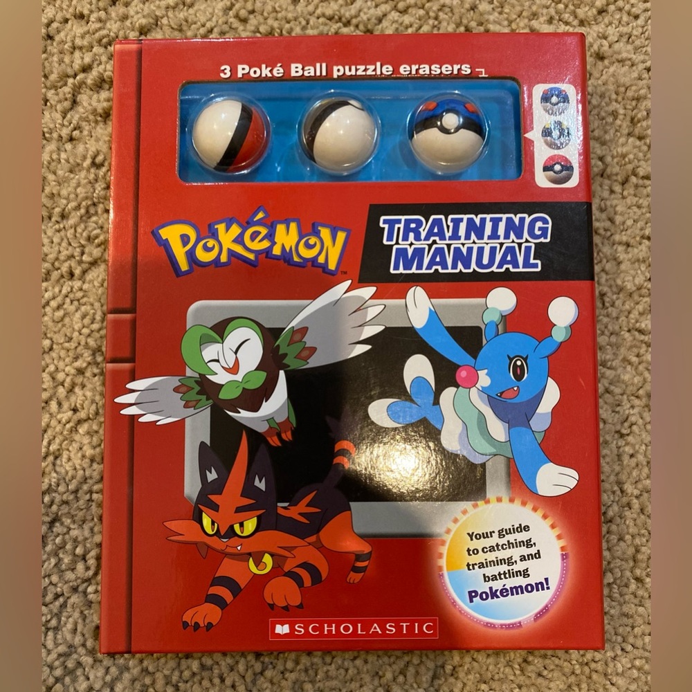 Pokemon Training Manual with Puzzle Erasers